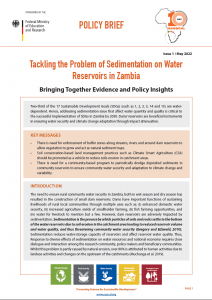TACKLING THE PROBLEM OF SEDIMENTATION ON WATER RESERVOIRS IN ZAMBIA